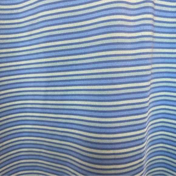 Southern Tide Light Blue Striped Polo Shirt Size XL Dry Fit - Picture 4 of 7